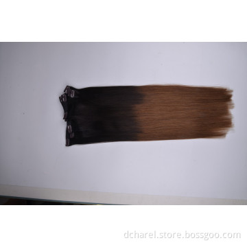 Ombre T Color Clip in Hair Extensions Full Head Deluxe 120-260gram/Set